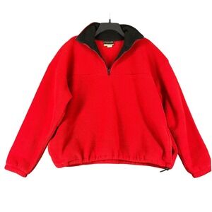 Avalanche Wear Fleece Sweater Mens XL Red Black 90s Made USA Malden Mills‎ Polar